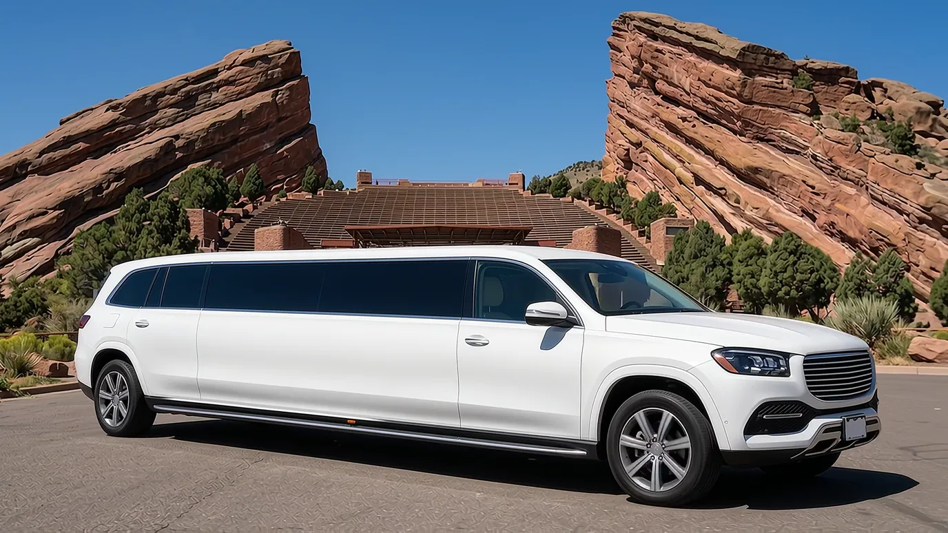 Manitou Springs white Mercedes GLS 18 passenger stretch limo